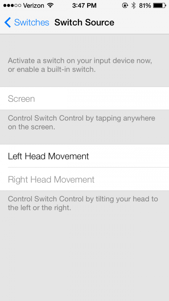 Vaše zařízení se systémem iOS 7 bude reagovat i na náklon hlavy