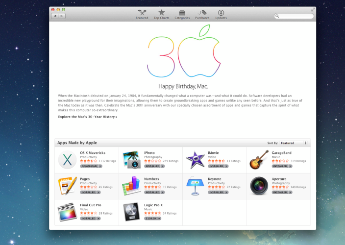 Mac App Store 30 let