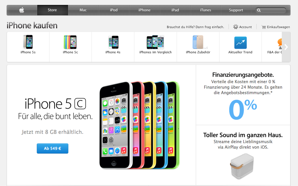 iphone 5c 8gb článek apple online store