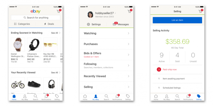 eBay aplikace bude mít nový design s větší rychlostí