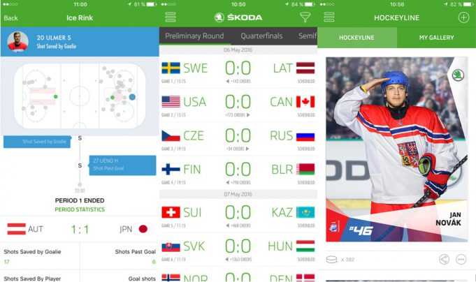 Aplikace dne – Dostávejte informace z MS v hokeji jako první díky aplikaci 2016 IIHF