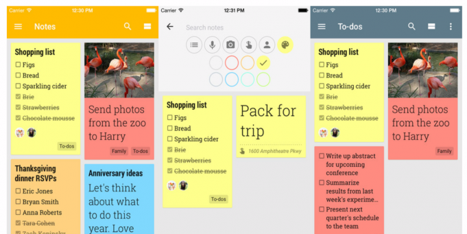 Aktualizace Google Keep pro iOS přináší automaticky vytvořené témata