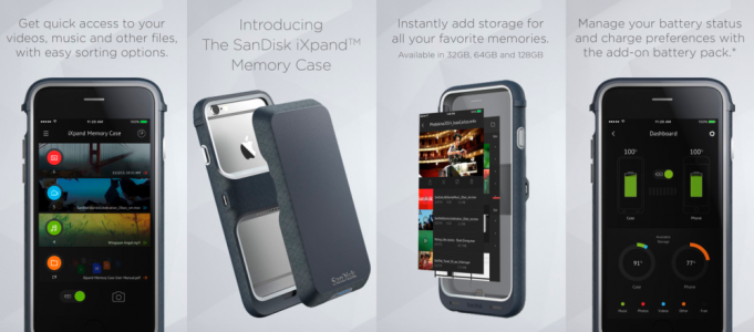 SanDisk Memory Case, kryt pro iPhone s přídavným úložištěm