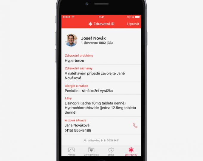 Návod – Jak nastavit své Zdravotní ID v iOS?