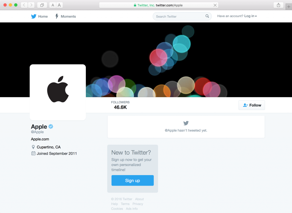 Apple-Twitter-Account