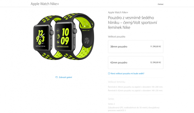 Apple začal prodávat Apple Watch Nike+