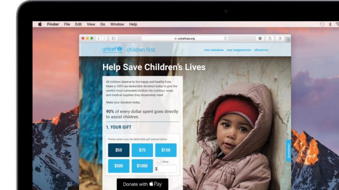 Nyní můžete pomocí Apple Pay podpořit neziskové organizace