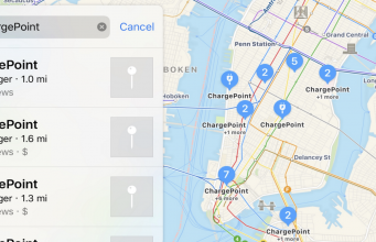 Aplikace Mapy nyní zobrazuje nabíjecí stanice pro elektromobily