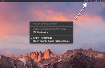 Ako vrátiť ukazovateľ zostávajúceho času baterky na macOS 10.12.2