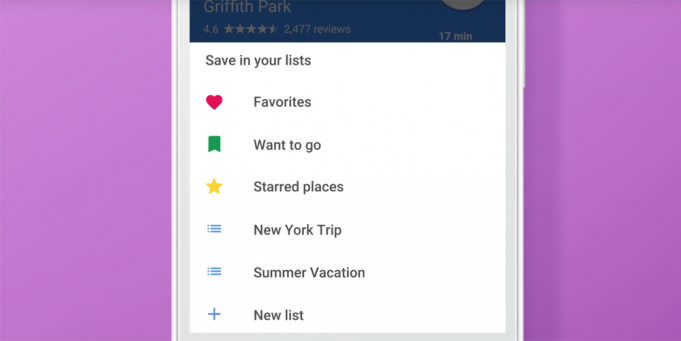 Aplikace Google Mapy nyní umožňuje vytvářet a sdílet místa, která chcete navštívit