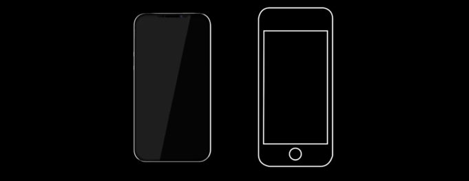 Koncept telefonu iPhone Xe