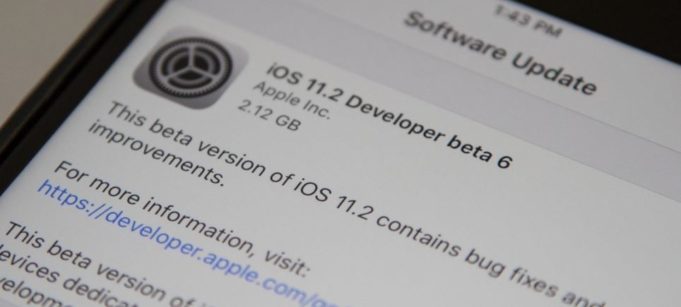 Apple vydal 6. beta verzi iOS 11.2 pro vývojáře