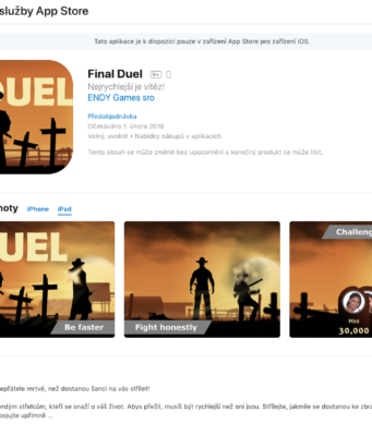 Aplikace Final Duel – Kovbojové z Čech míří na iPhone a iPad