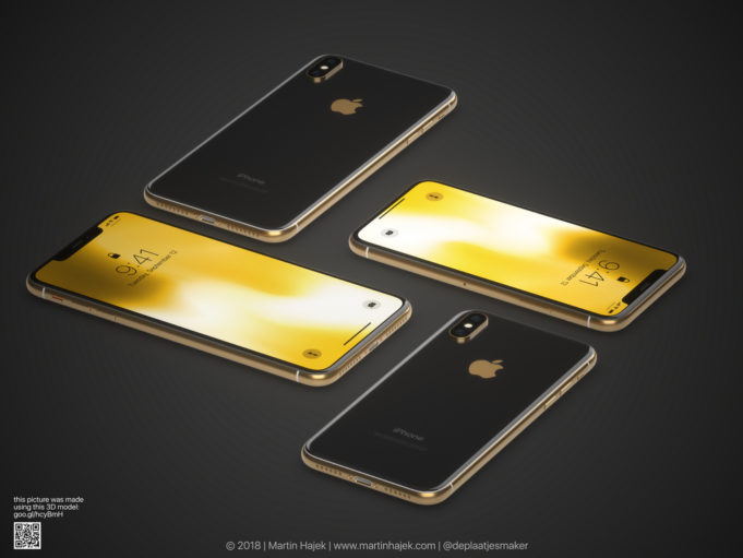 Koncept – Jak by vypadal iPhone X ve zlaté barvě?