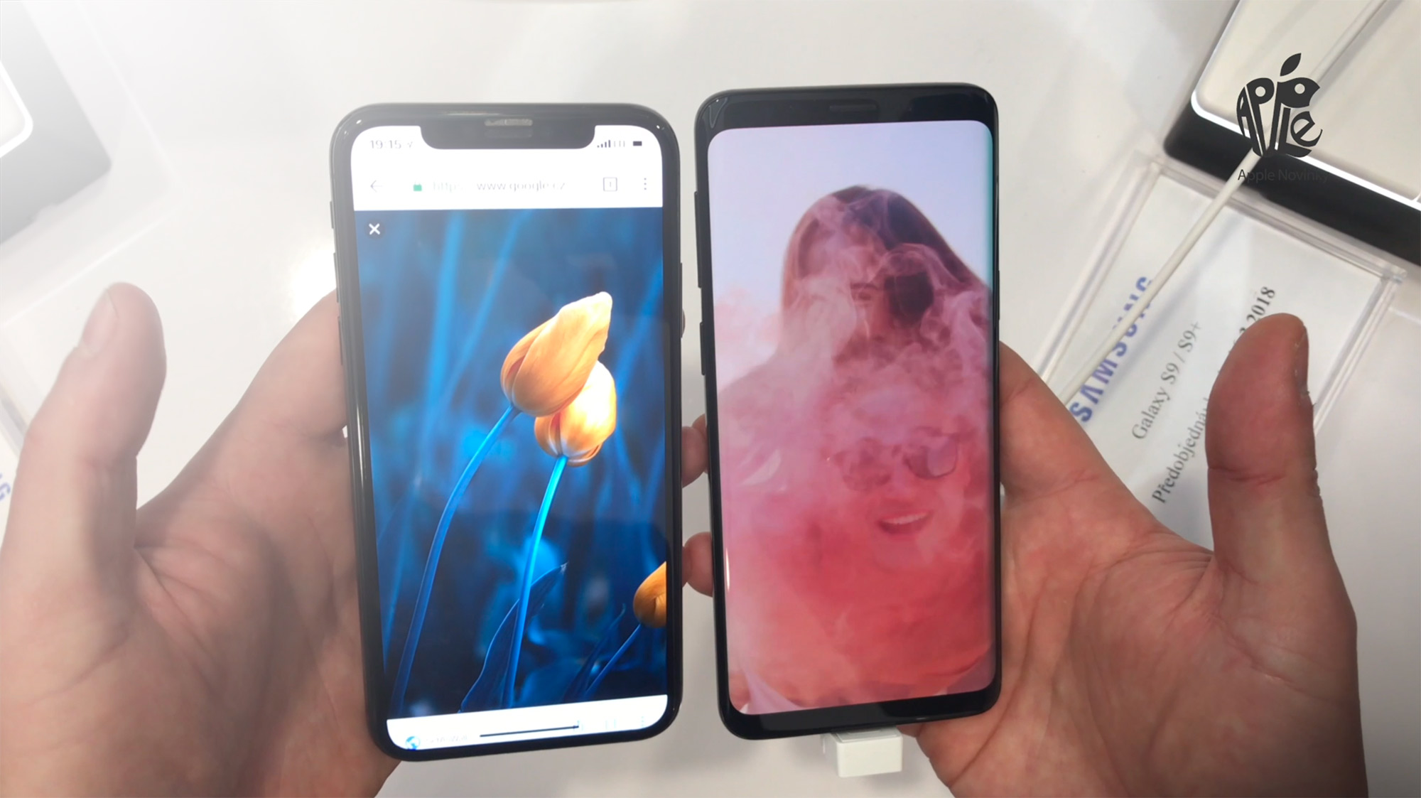 Srovnán Samsung Galaxy S9 a iPhone X v redakci AppleNovinky Samsung zaÄne prodávat svoj novou vlajkovou loÄ Galaxy S9