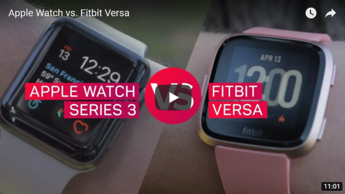 Video – Podívejte se na srovnání Apple Watch a nových Fitbit Versa!