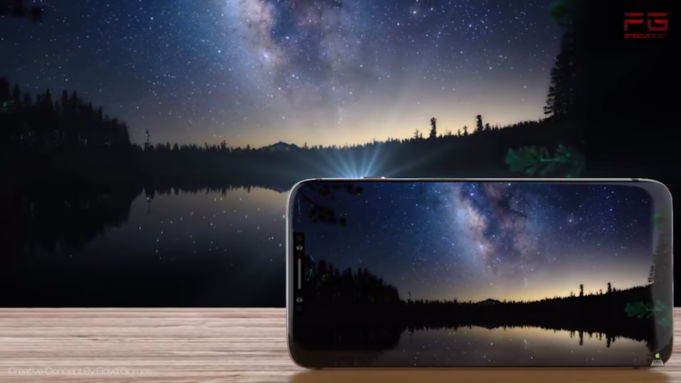 Koncept – iPhone s vestavěným projektorem