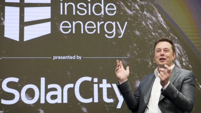 Elon Musk, Chairman of SolarCity and CEO of Tesla Motors, speaks at SolarCity?s Inside Energy Summit in Midtown, New York