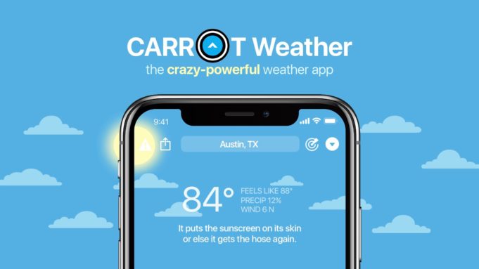 Aplikace Carrot Weather obdržela aktualizaci, která přináší řadu užitečných nových funkcí