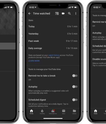 YouTube představil sadu nástrojů, která vám pomůže hlídat čas, který v aplikaci trávíte