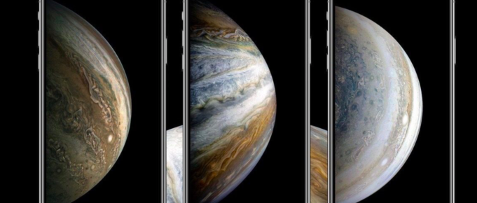 Stáhněte si tapety Jupitera inspirované iPhonem XS
