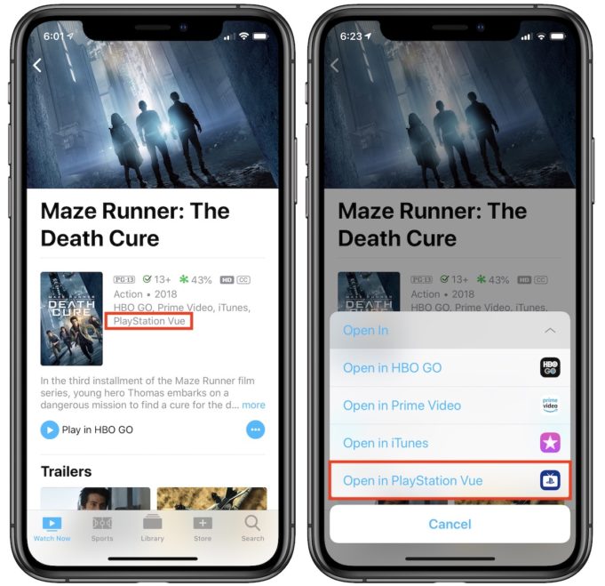 PlayStation Vue nyní podporuje aplikaci Apple TV