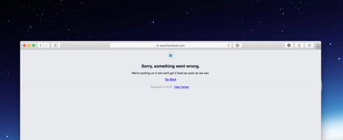 Facebook je momentálně pro některé uživatele na východním pobřeží Spojených států nedostupný