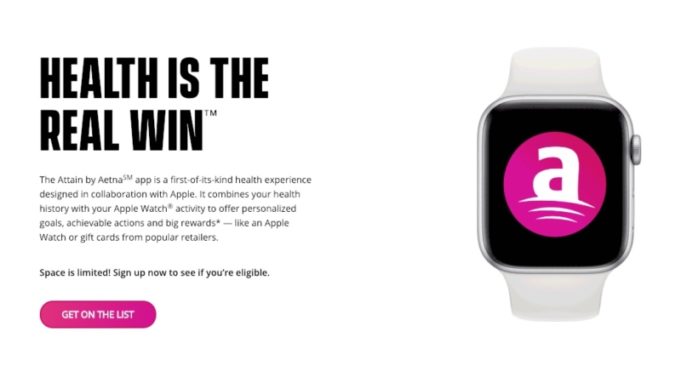 Aetna, zdravotní pojišťovna v USA, vytvořila aplikaci ve spolupráci s Apple