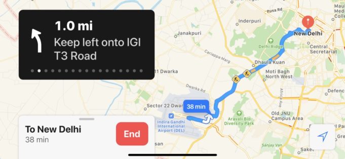 Apple Mapy přinášejí konečně navigaci pro Indii