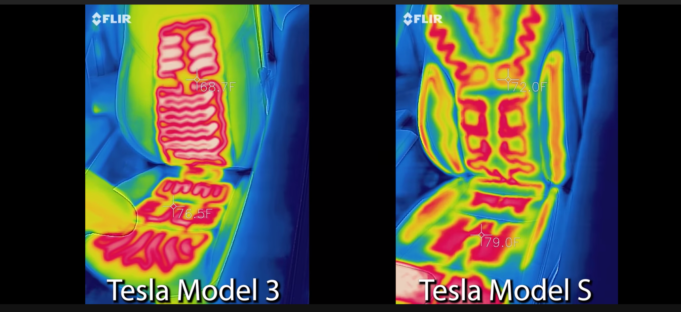 TeslaNovinky.cz – Rozdíl vyhřívání sedaček Model 3 a Model S