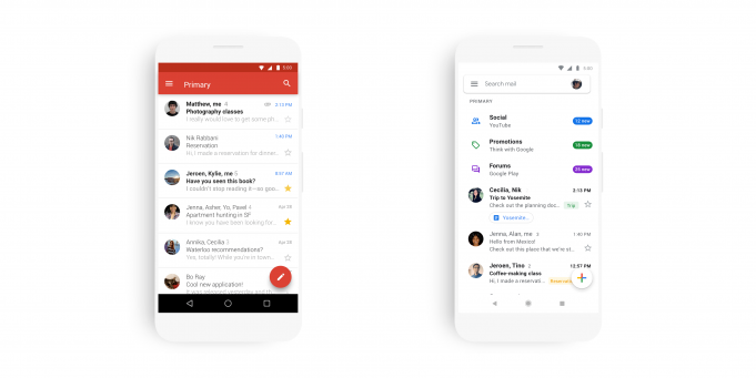 Aplikace Gmail pro iOS obdrží aktualizaci se změnou designu