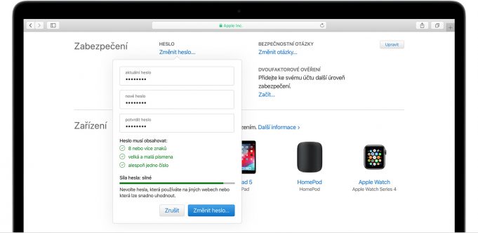 Návod – Jak změnit heslo Apple ID?