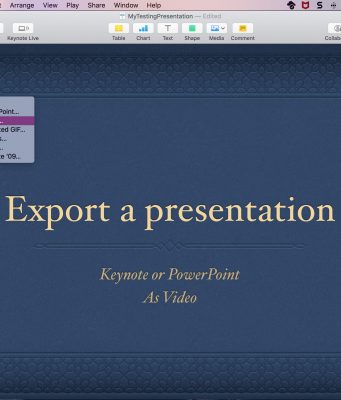 Návod – Jak převést prezentaci vytvořenou v aplikaci Keynote na video