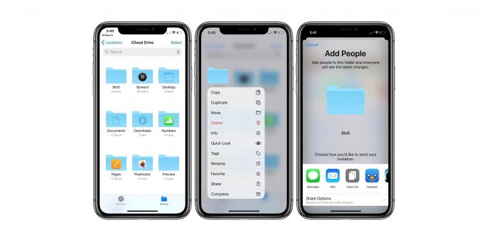 Návod – Jak sdílet složky z iCloud Drive na iPhonu a iPadu