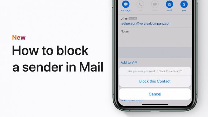 Apple návody – Jak zablokovat odesílatele v aplikaci Mail v iOS 13
