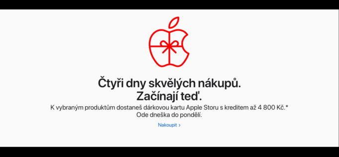 Apple dnes odstartoval čtyřdenní nákupní akci k Black Friday