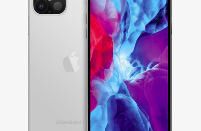 Koncept – iPhone 12 s fotoaparátem s LiDAR skenerem