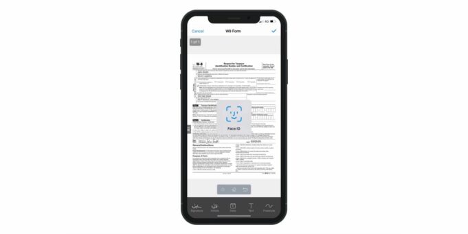 SignEasy je první aplikací pro podepisování dokumentů, která podporuje Face ID