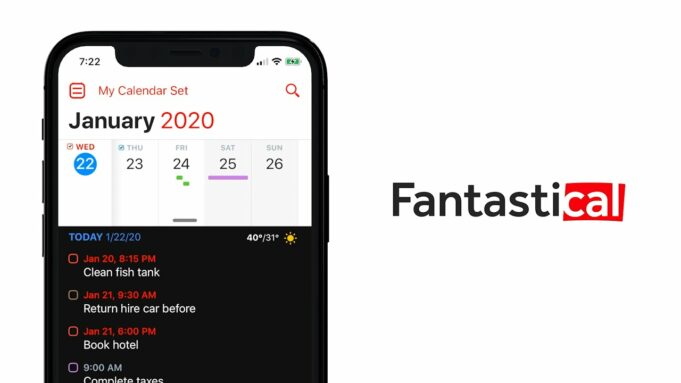 Aplikace Fantastical Calendar byla aktulizována s podporou myši na iPadu
