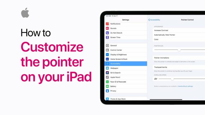 Apple návody – Jak přizpůsobit ukazatel na iPadu