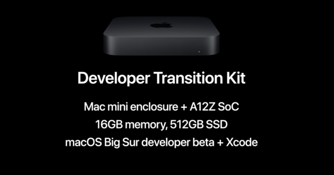 Apple nabízí vývojářům Developer Transition Kit, který obsahuje Mac mini s čipem A12X