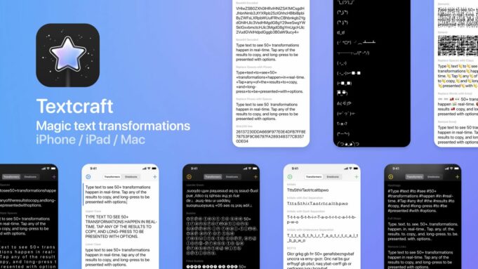 Textcraft je nová aplikace pro iPhone, iPad a Mac, která pomáhá s rychlým převodem textu
