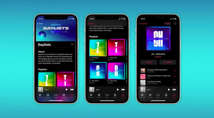 Apple Music obsahuje seznam skladeb „Saylists“, který má pomoci lidem s vadou řeči