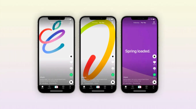 Apple zveřejnil krátkou reklamu na TikToku na keynote „Spring Loaded“