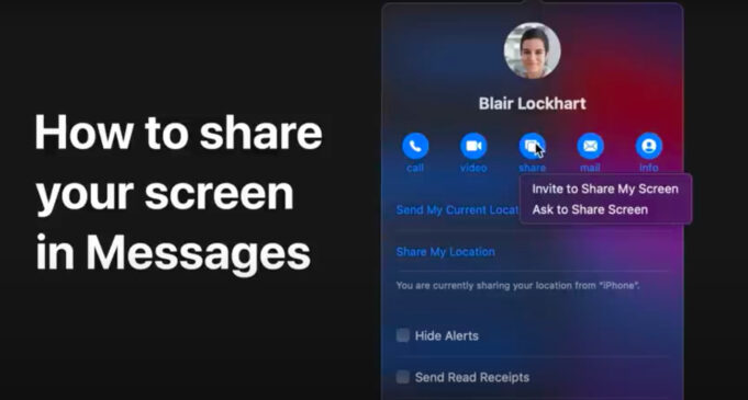 Apple návody – Jak sdílet obrazovku s ostatními v aplikaci Zprávy na Macu