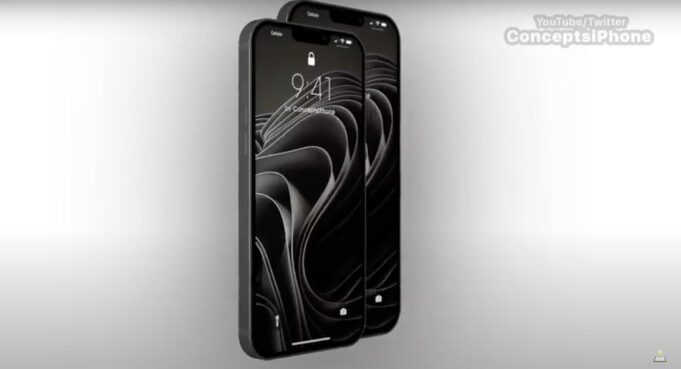 Koncept – iPhone 13 Pro s Touch ID i Face ID v nové tmavě červené barvě