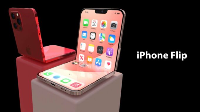 Koncept – iPhone Flip s Touch ID na obrazovce a technologií Air Charge