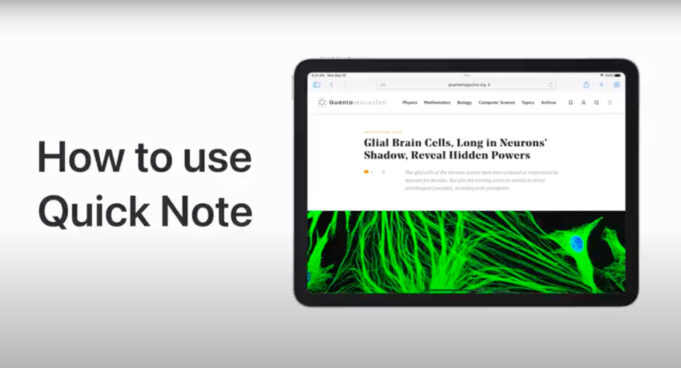Apple návody – Jak používat Rychlé poznámky na iPadu