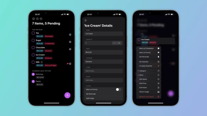 Aplikace Get Sum přináší vše, co potřebujete k uspořádání vašich nákupních seznamů