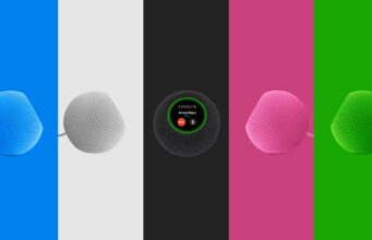 Koncept – HomePod s displejem, který zobrazuje ciferníky a ovládací prvky
